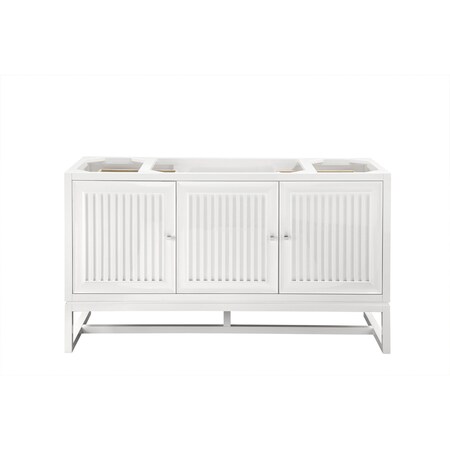 James Martin Vanities Athens 60in Single Vanity Cabinet, Glossy White E645-V60S-GW